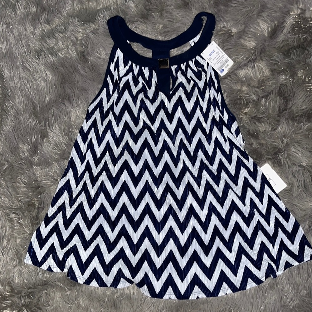 Navy and white top